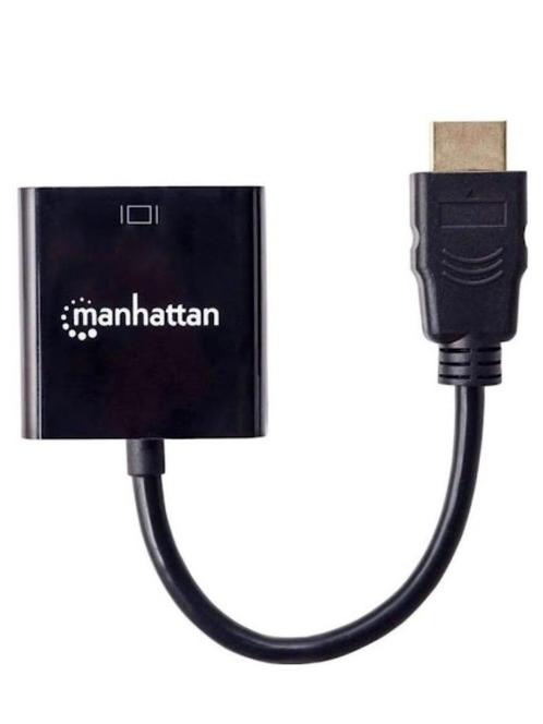 Manhattan 151467 HDMI/VGA Adapter,1x HDMI stekker,1x VGA bus, Computers en Software, Desktop Pc's, Nieuw, Onbekend, Ophalen of Verzenden