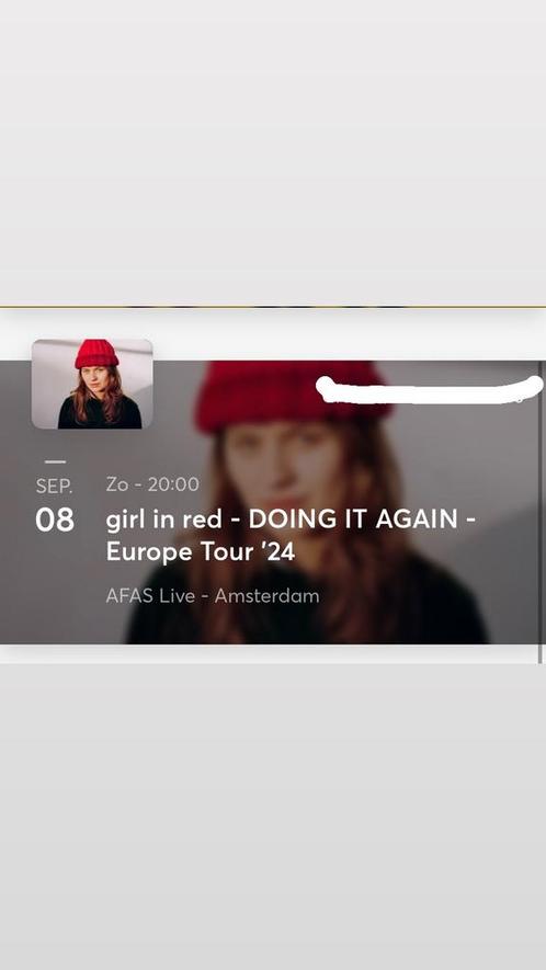 Girl in red doing it again tour tickets Afas live, Tickets en Kaartjes, Concerten | Pop