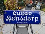 Emaille bord Cacao bensdorp Amsterdamzeer oud reclamebord, Ophalen of Verzenden, Zo goed als nieuw, Reclamebord