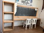 Steigerhouten speeltafel met krijtbord en opbergruimte, Kinderen en Baby's, Kinderkamer | Tafels en Stoelen, Ophalen, Zo goed als nieuw