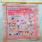 Merklap letterlap Christina Racker 1873, Antiek en Kunst, Antiek | Kleden en Textiel, Ophalen of Verzenden