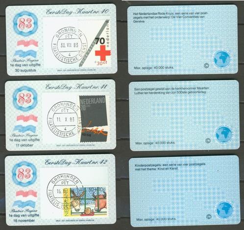 EersteDag Kaart Nr.40-41-42 1983 FilatelistischeDienst EK-14, Postzegels en Munten, Postzegels | Eerstedagenveloppen, Nederland