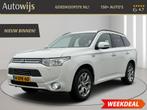 Mitsubishi Outlander 2.0 PHEV Executive Edition|NL AUTO|CAME, Auto's, Zwart, 4 cilinders, Leder en Stof, Wit
