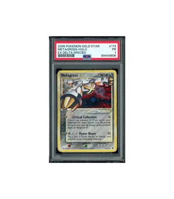 Pokemon Metagross Gold Star EX Delta Species Holo #113 PSA 1 beschikbaar voor biedingen