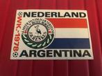 Sticker Nederland - Argentina WK 1978, Verzamelen, Stickers, Ophalen of Verzenden, Zo goed als nieuw