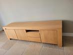 TV meubel en salontafel van  massief eiken, Minder dan 100 cm, Eikenhout, 50 tot 75 cm, Zo goed als nieuw