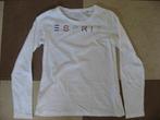 nieuw wit t shirt, lange mouw, glitterprint, Esprit, mt 152, Nieuw, Esprit, Shirt of Longsleeve, Verzenden