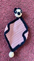 Knuffeldoekje panda paars met donkerblauw, Kinderen en Baby's, Kraamcadeaus en Geboorteborden, Ophalen of Verzenden, Zo goed als nieuw