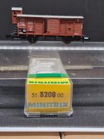Minitrix 3208 - goederenwagen met remmershuis Gm (15167), Gebruikt, Gelijkstroom, Trix, Wagon