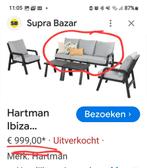 Hartman Ibiza Hele stevige tuinbank Antrasiet met grijze kus, Ophalen, Zo goed als nieuw