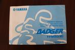 Yamaha YFM80 Badger 1999 ATV owner's manual Quad, Ophalen of Verzenden, Yamaha