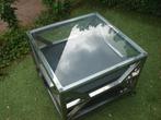 salontafel, Huis en Inrichting, Gebruikt, 100 tot 150 cm, Vierkant, Glas