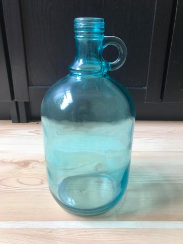 Turquoise fles / vaas 2 liter beschikbaar voor biedingen