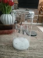 Riviera Maison windlicht met sneeuw en strik ,nieuwstaat, Ophalen of Verzenden, Zo goed als nieuw, Overige materialen, Minder dan 25 cm