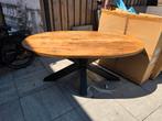 Houten ovale eettafel, Huis en Inrichting, Tafels | Eettafels, Ophalen, Gebruikt, 100 tot 150 cm, Vijf personen of meer