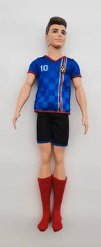 Ken (van Barbie) Voetballer pop ca. 30cm Mattel 2016, Ophalen of Verzenden, Zo goed als nieuw, Barbie