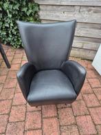 TWEE design leren fauteuils, Ophalen, Gebruikt, Modern, 50 tot 75 cm