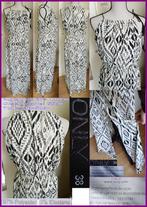 ONLY ecru (beige) maxi jurk met zwarte print maat M nieuw, Maat 38/40 (M), Only, Beige, Ophalen of Verzenden