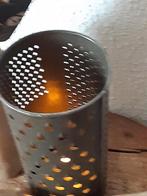 Oude ronde rasp," kandelaar" ,landelijk,sober stoer brocante, Ophalen of Verzenden