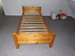 1 Persoons Bed ( Grenen)., 90 cm, Gebruikt, Eenpersoons, Bruin