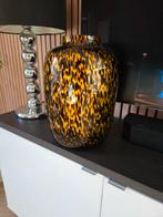 Artic cheetah vaas maat M in perfecte staat goud, Modern eric kuster, Ophalen of Verzenden, Minder dan 50 cm, Glas