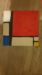 Zelfgeschilderd Mondriaan Kunstwerk, Ophalen of Verzenden, Gebruikt