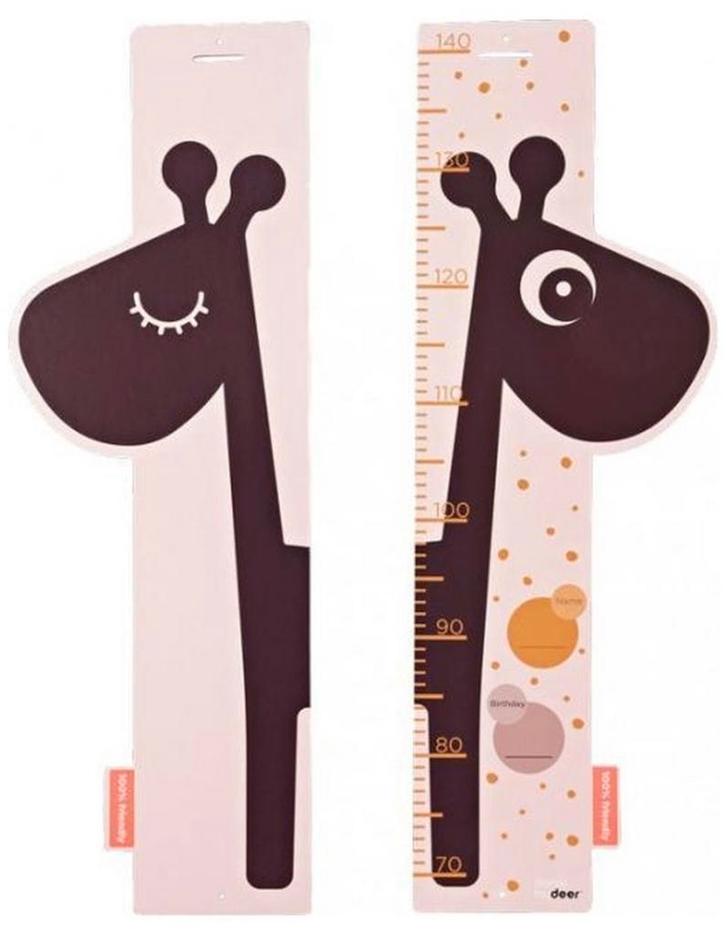 Done by Deer Raffi giraffe meetlat groeimeter Powder roze, Kinderen en Baby's, Kinderkamer | Inrichting en Decoratie, Wanddecoratie