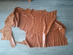 Cognac kleurig stuk leer, Ophalen, Zo goed als nieuw, Leer of Kunstleer, 30 tot 200 cm