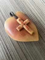 hartje van ivoormet zilveroog hangertje, Overige materialen, Gebruikt, Overige kleuren, Ophalen of Verzenden