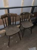 2x antieke oude houten kroegen stoel, Ophalen of Verzenden