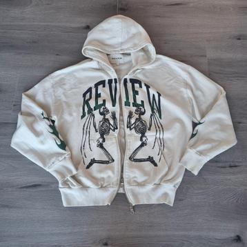 Review hoodie met skeletprint – beige – maat L beschikbaar voor biedingen