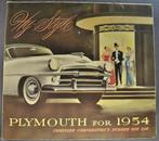 1954 Plymouth Poster Brochure USA, Boeken, Auto's | Folders en Tijdschriften, Gelezen, Verzenden