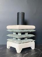 Unieke Indonesische Pagode Beeld – Steen & Lava – 16 cm, Verzenden, Gebruikt, Beeld(je), Boeddhisme