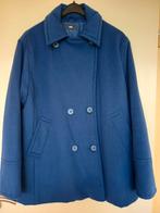 Blauwe wollen korte DAMES jas, maat XL 46 Herfstjas, winter, Blauw, Nieuw, Ophalen of Verzenden, Jas of Mantel