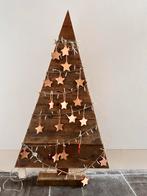 Kerstboom, hout incl. licht en deco 128x 72 cm, Ophalen, Zo goed als nieuw