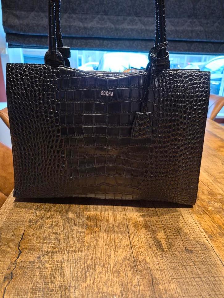 Nieuwe Socha Lakleer Handtas/Laptoptas, Sieraden, Tassen en Uiterlijk, Tassen | Damestassen, Nieuw, Handtas, Zwart, Ophalen of Verzenden