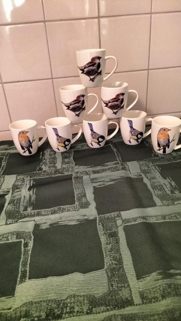8 Senseo Vogelmokjes - Nieuw., Huis en Inrichting, Keuken | Servies, Nieuw, Bord(en), Overige stijlen, Glas, Ophalen of Verzenden