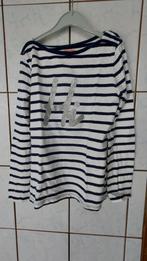 Longsleeve Hema mt. 134 /140 "Hi" in zilveren glitterletters, Ophalen, Gebruikt, Meisje, Shirt of Longsleeve