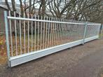 aluminium dubbele schuifpoort 16,7 mtr doorgang 2 mtr hoog, Ophalen, Gebruikt, Schuifpoort, 200 cm of meer