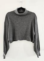 Hollister Cropped Truitje Geribde Coltrui Maat XS S 34 36, Verzenden, Zo goed als nieuw, Maat 34 (XS) of kleiner, Grijs