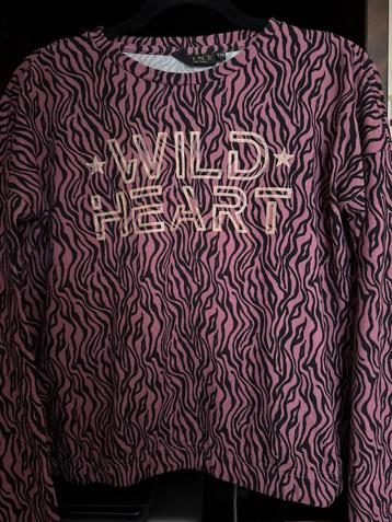 Roze Zebra Print Trui - Wild Heart maat 176 nieuw beschikbaar voor biedingen