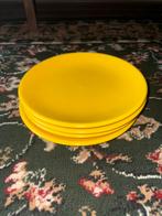 Gele Borden - Diameter 20cm, Ophalen of Verzenden, Zo goed als nieuw, Bord(en), Effen
