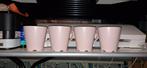 6 roze ikea bekers, Ophalen of Verzenden, Gebruikt, Overige stijlen, Kop(pen) en/of Schotel(s)