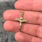 14 karaat gouden kruis hanger italy, Sieraden, Tassen en Uiterlijk, Kettinghangers, Ophalen of Verzenden, Zo goed als nieuw, Goud