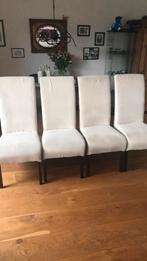 Ecru eetkamerstoelen, Huis en Inrichting, Stoelen, Ophalen, Gebruikt, Vier