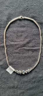 Zilveren ketting met bladmotief – 925 zilver, Ophalen of Verzenden, Zo goed als nieuw, Zilver, Zilver