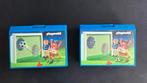 Playmobil voetbal in 2 handige opbergboxen., Ophalen of Verzenden, Gebruikt, Complete set