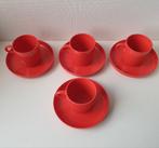 Mepal rood diversen, 4x kop en schotel en 2 schaaltjes., Huis en Inrichting, Ophalen of Verzenden, Zo goed als nieuw, Overige stijlen