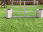 Glazen wand + bloembakken/ Terrasafscheiding, Ophalen, 200 cm of meer, 150 tot 200 cm