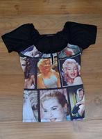 Geisha bloesje truitje zomerblouse Marilyn Monroe Maat S, Kleding | Dames, Zwart, Ophalen of Verzenden, Zo goed als nieuw, Korte mouw